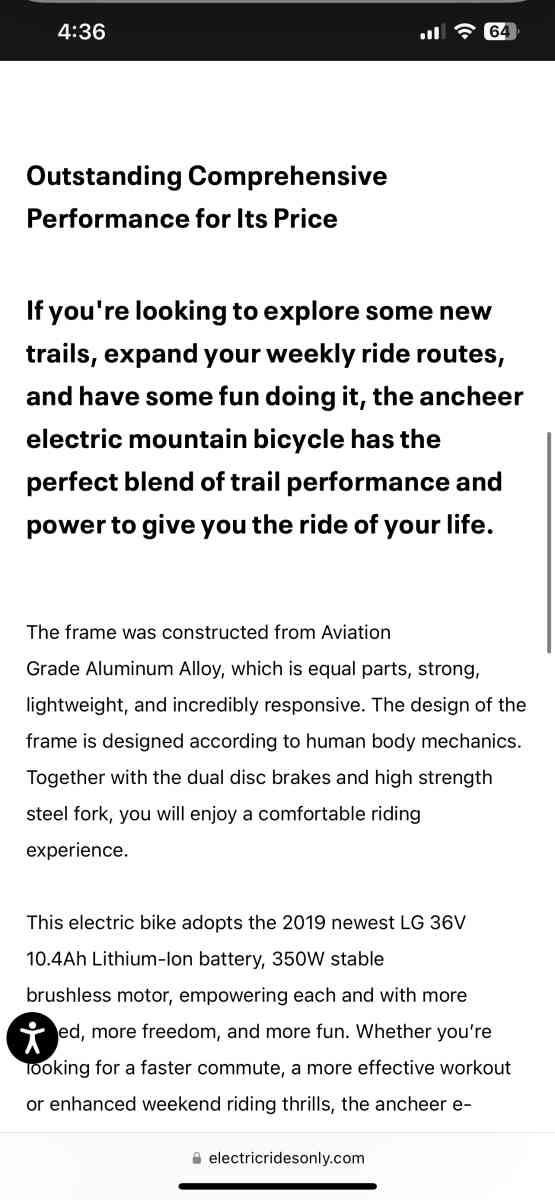 Ancheer Electric bike