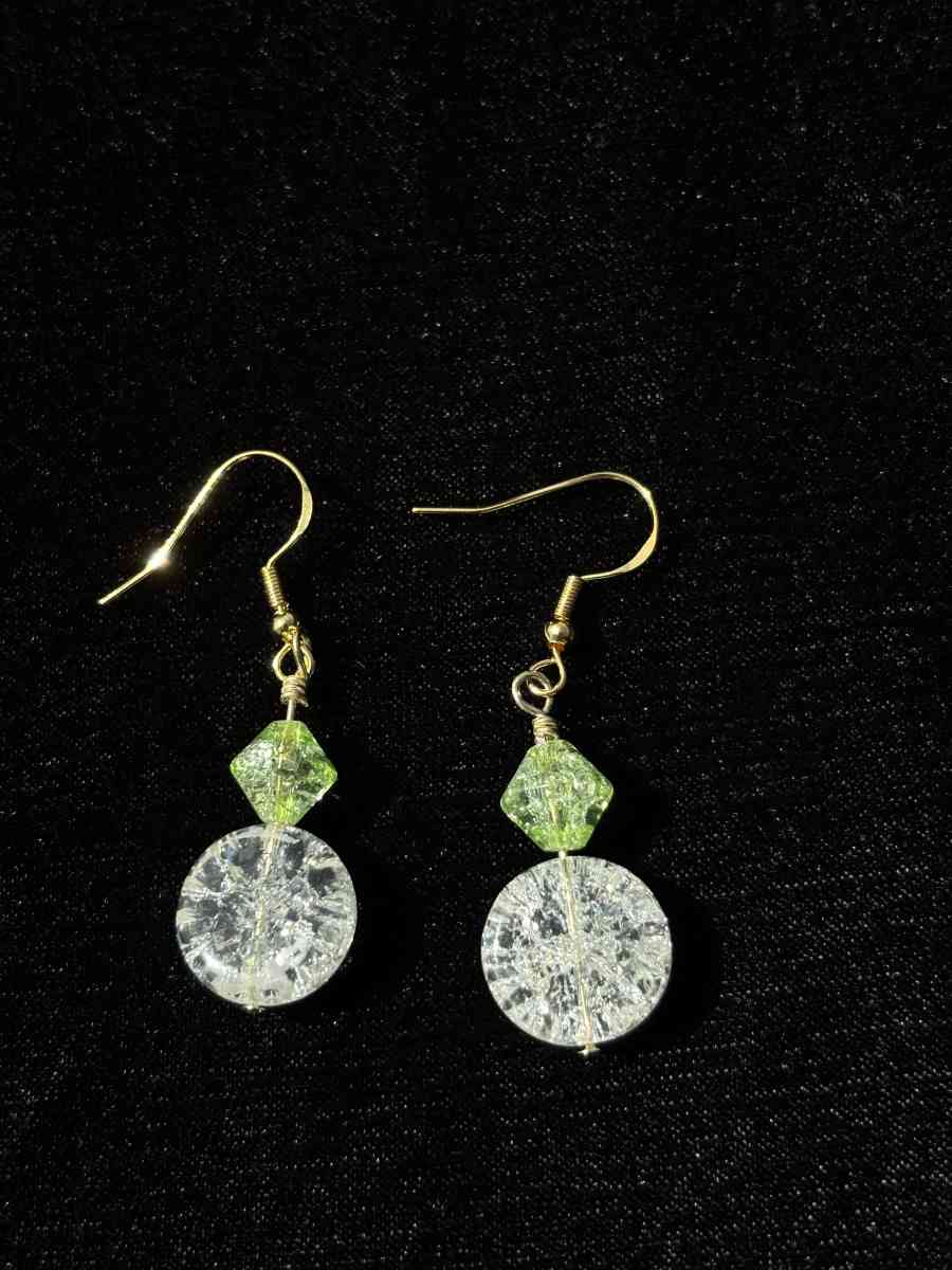 handmade glass beaded earrings