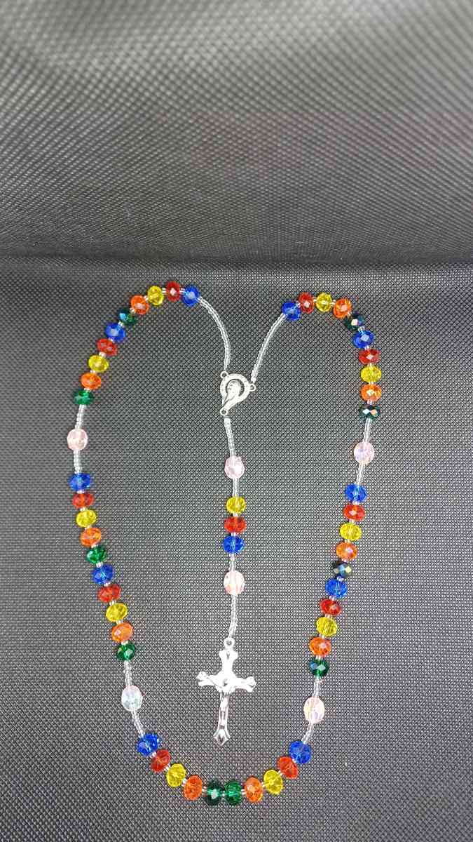 rainbow colors rosary