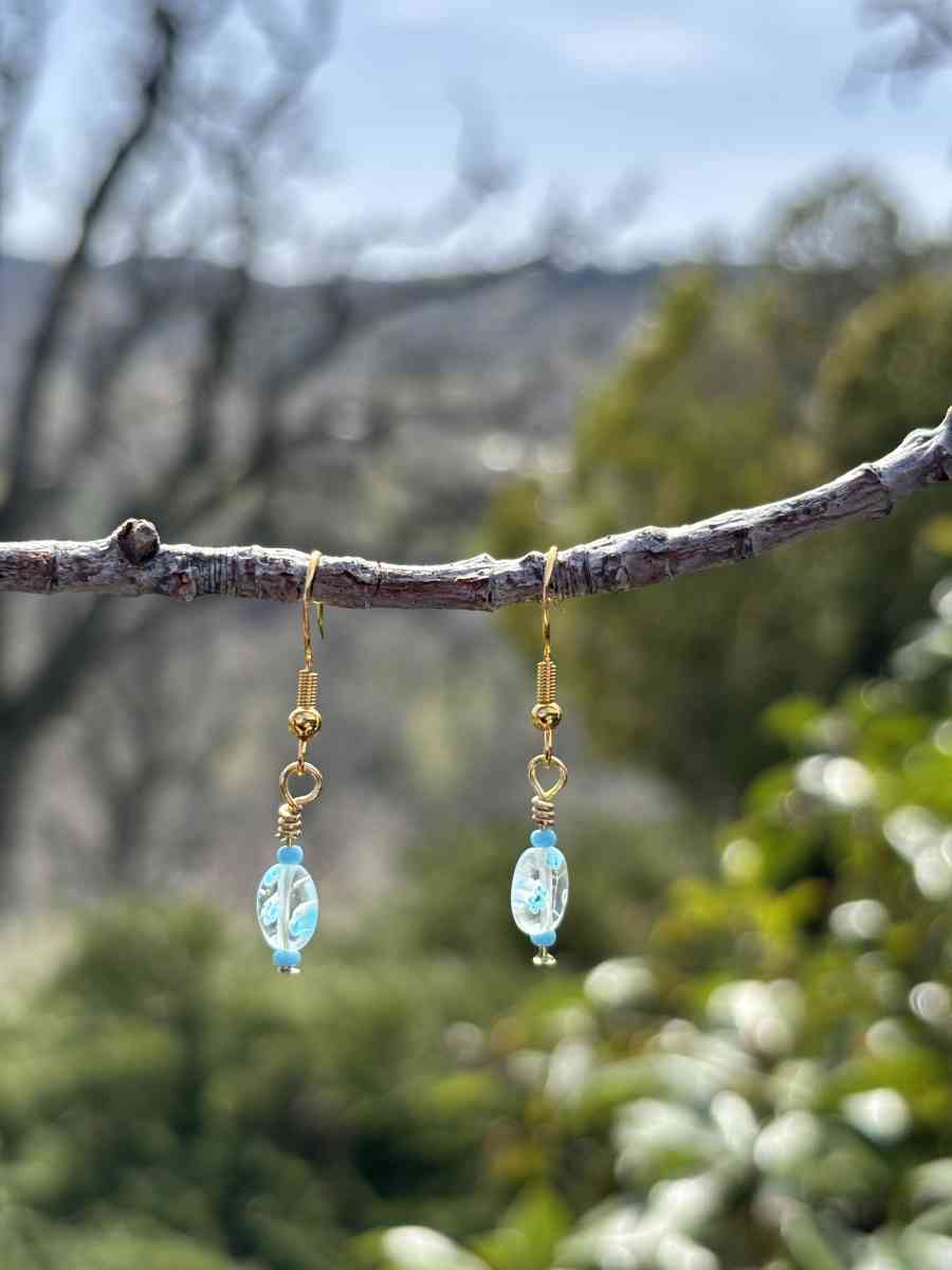 handmade glass bead earrings