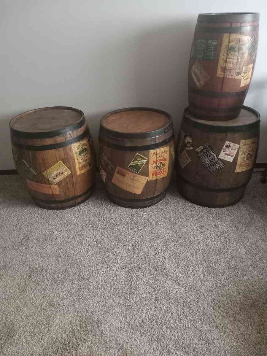 4 Jack Daniels promotional barrels
