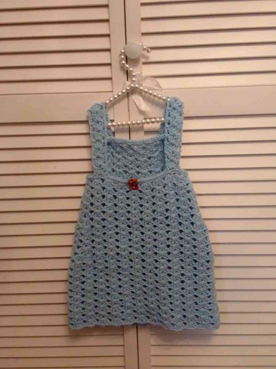 Crocheted baby Easter Dress