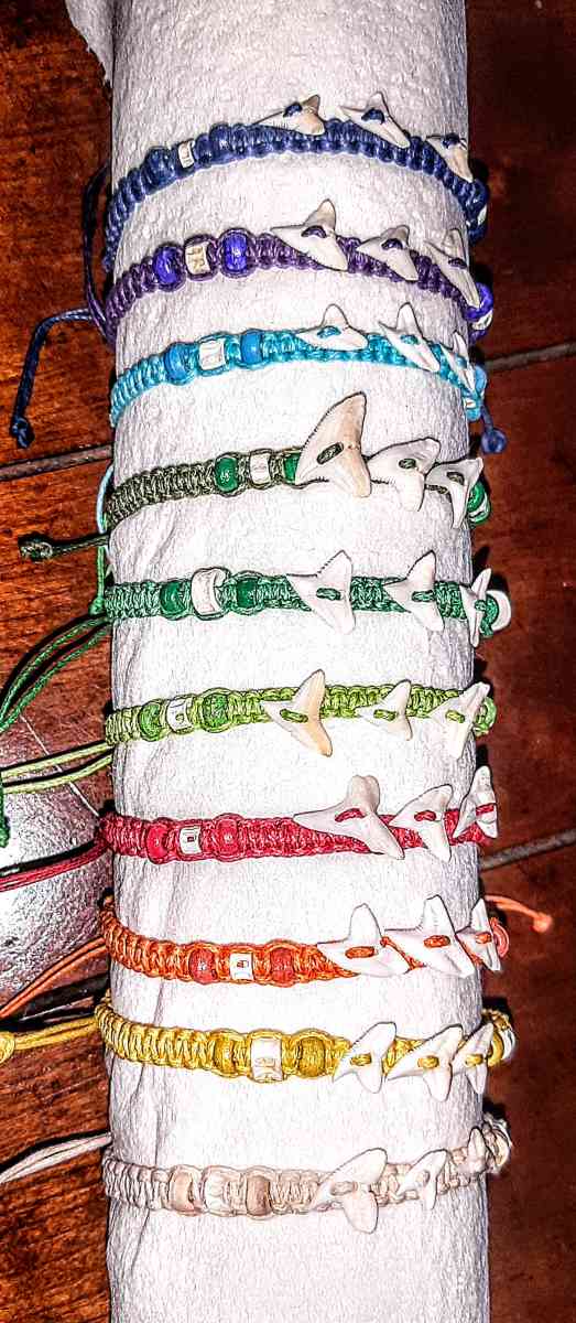 Woven Friendship Bracelets with Sharks Teeth