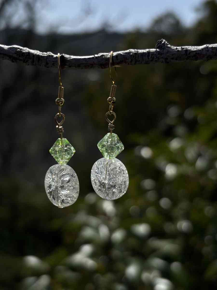 handmade glass beaded earrings