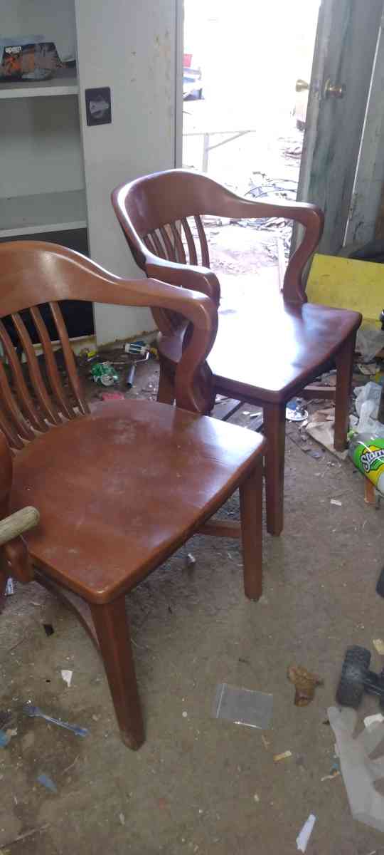 both solid wood chairs One price