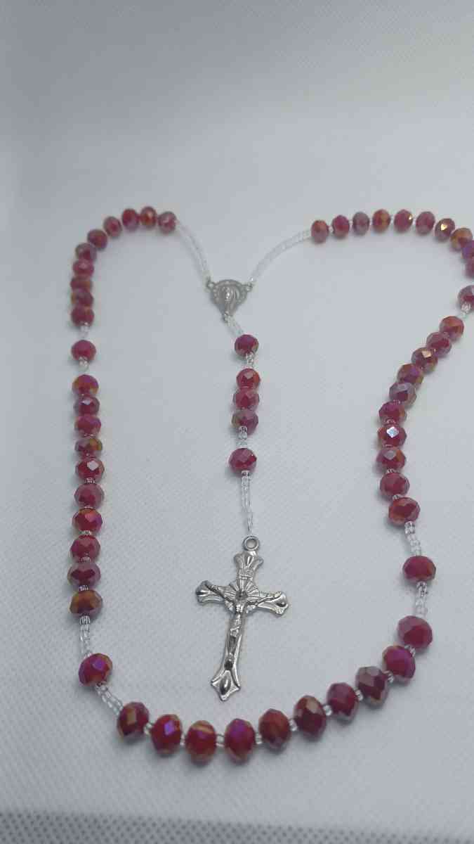 dark red rosary