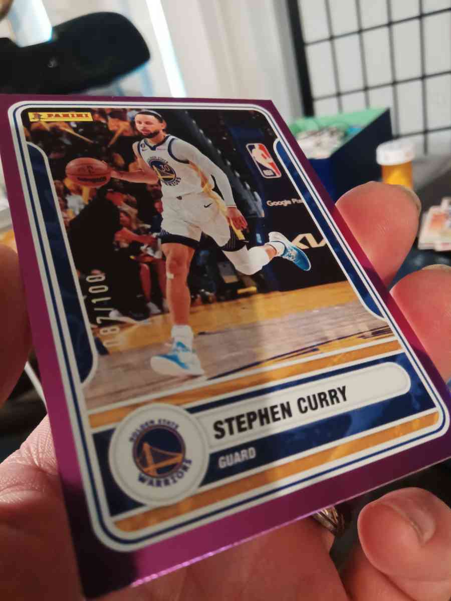 Steph Curry Purple foil numbered card 87 of a 100