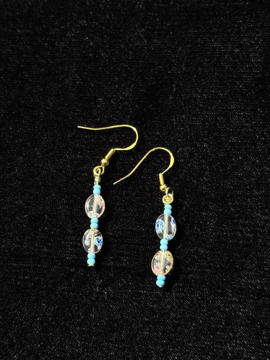 handmade glass bead earrings