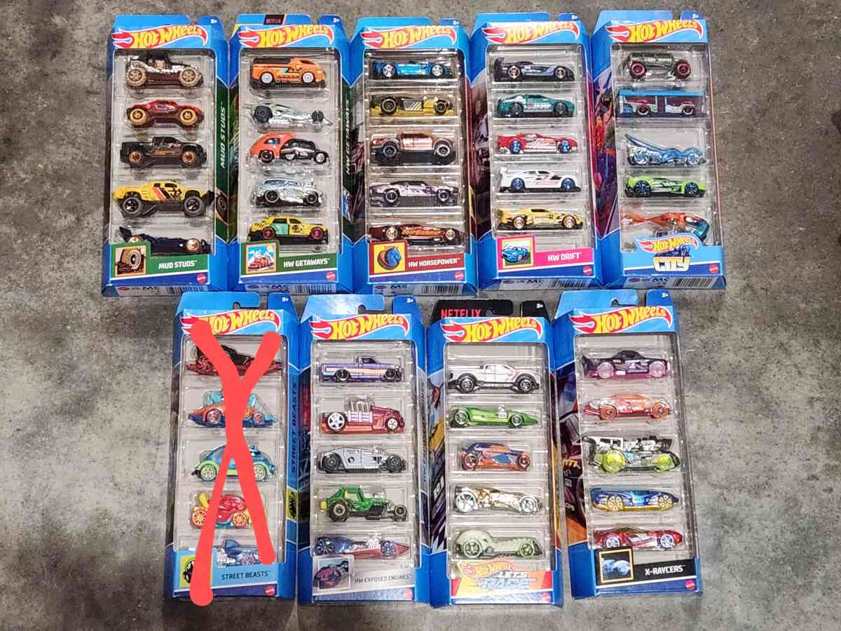 NEW 8Pack Hot Wheels 5Car for Kids  Moving Sale