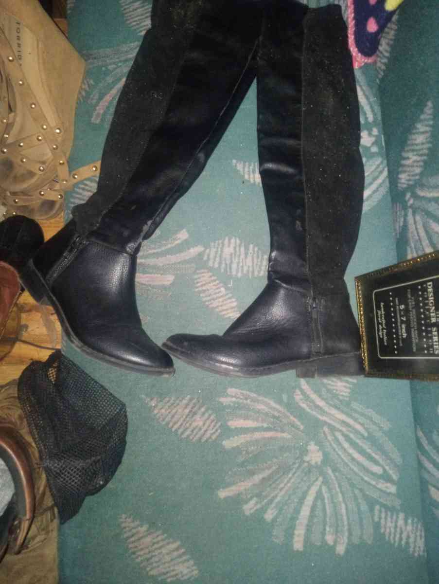 black boots knee high