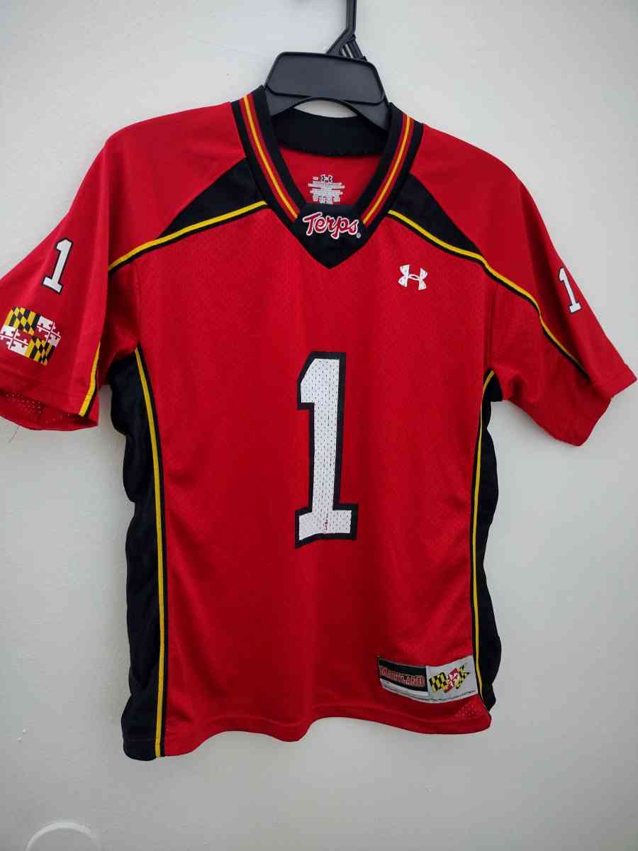 Under Armour Maryland Terrapins Terps Red White Jersey 1