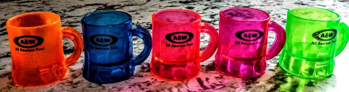 5 A and W All American Food Colorful Mini Mugs