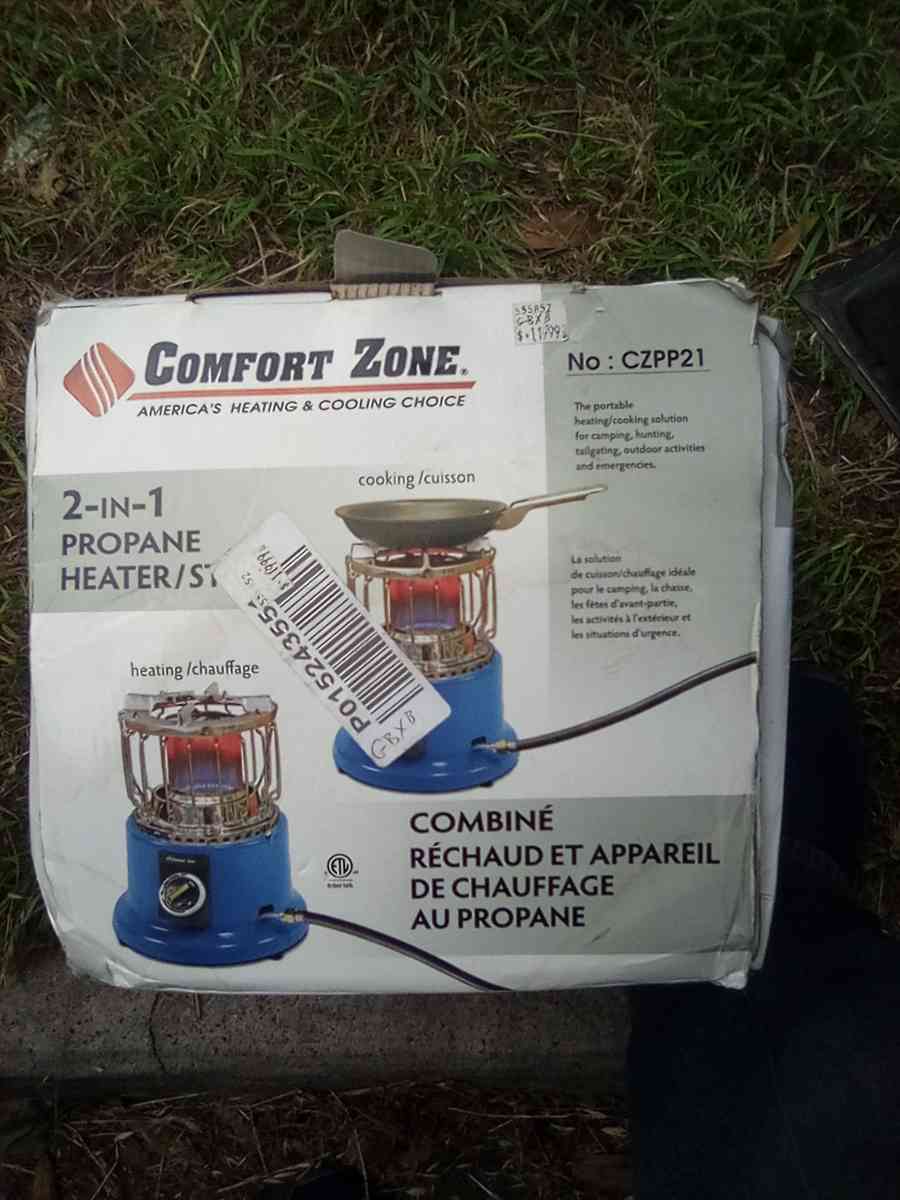 Comfort Zone propane heater and stove