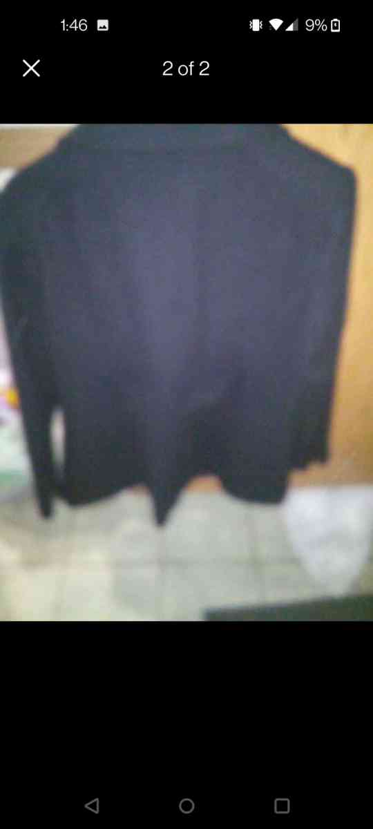 Black Rivet Pea Jacket size large