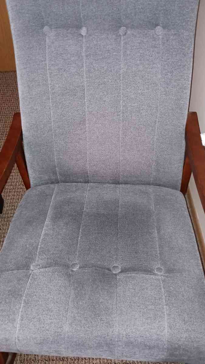 Gray rocking chair