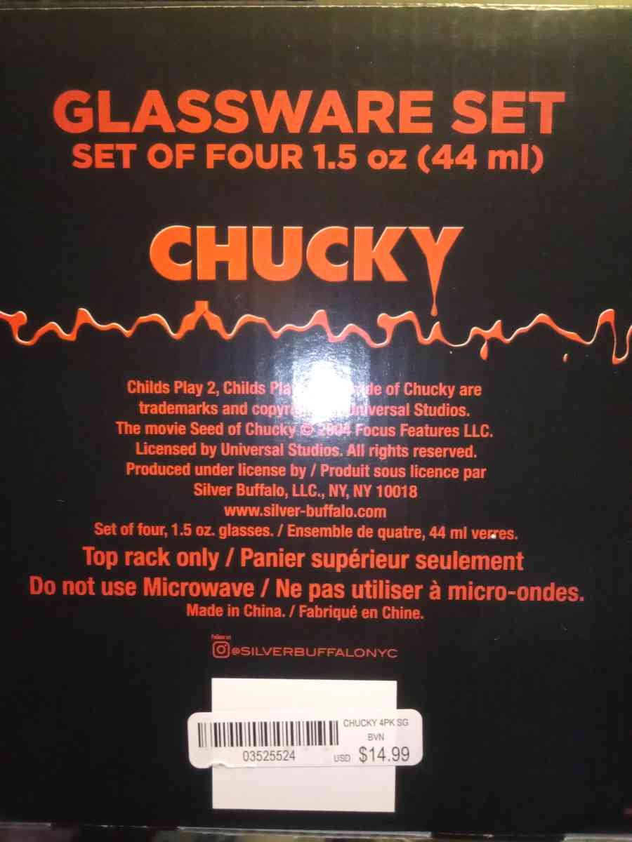 4 Chucky sho glasses never been used