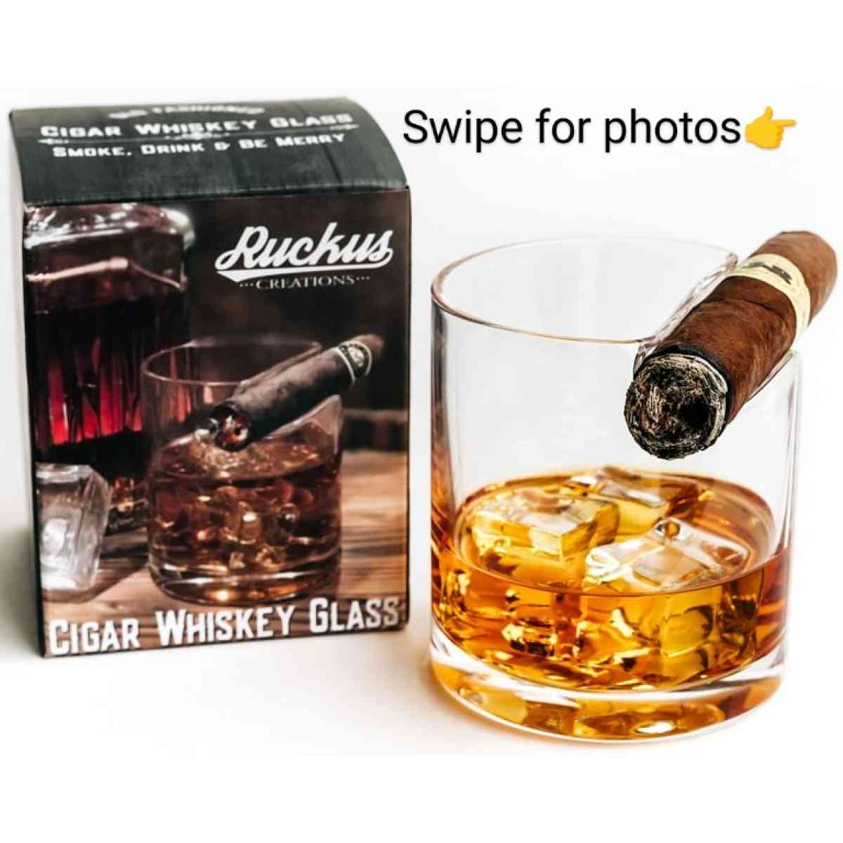 Ruckus Creations Old Fashioned Cigar Whiskey Glass