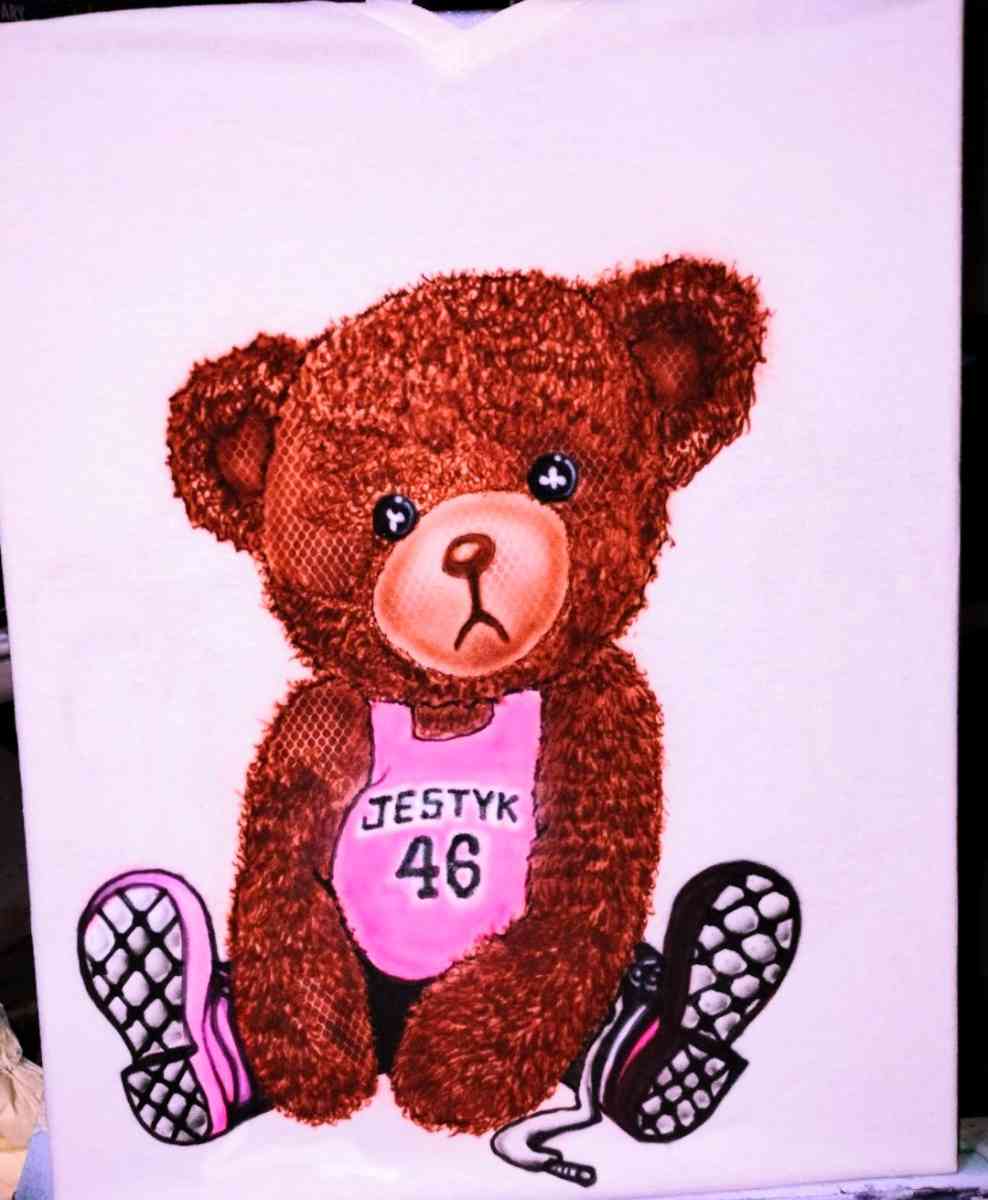 Airbrushed Teddy Bear TShirt designed by Jestyk 46