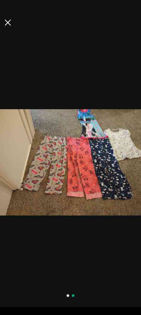 Pile Of Girls Sleepwear With A Short Sleeves Short