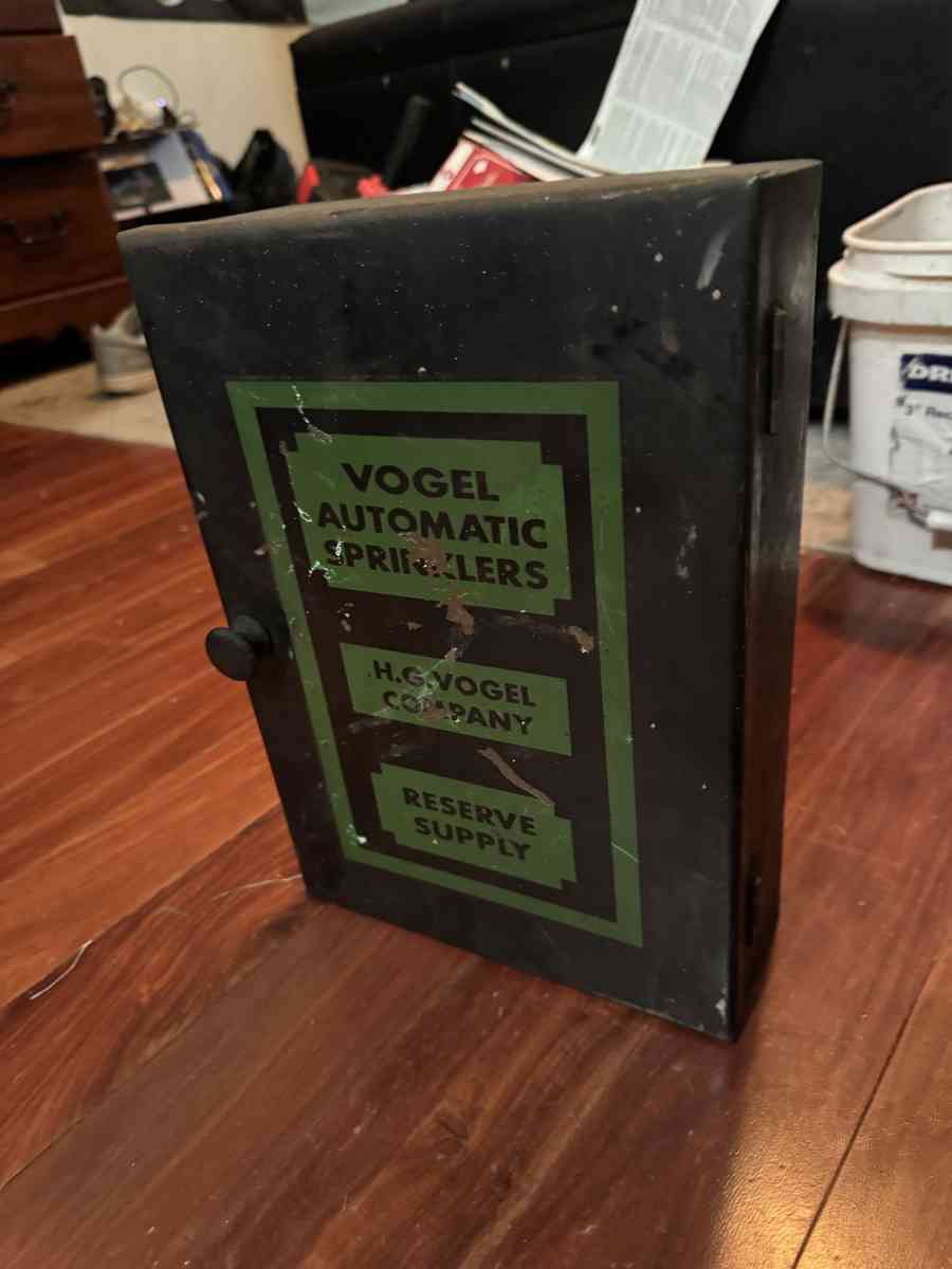 Antique Vogel Fire Sprinkler Head Box