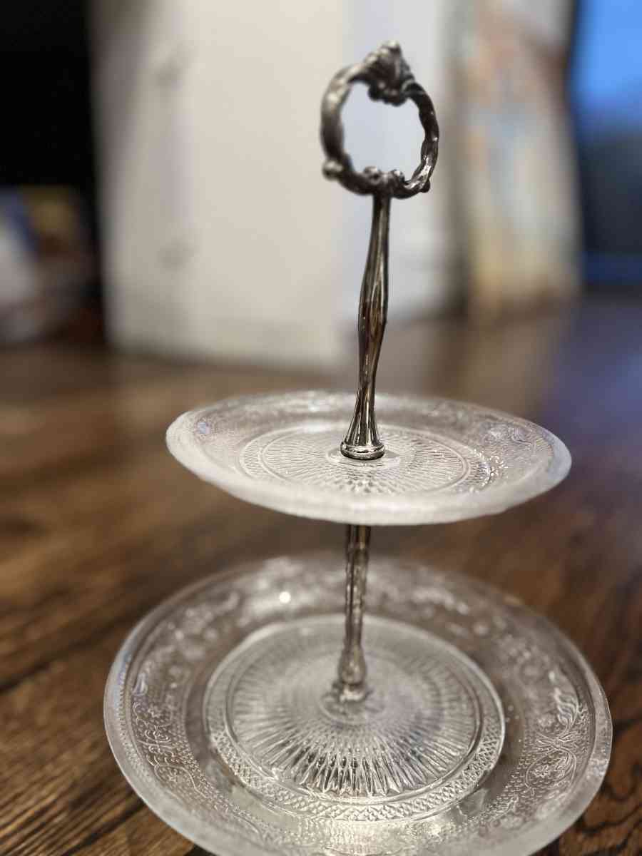 2 Layer Glass Stand for desserts
