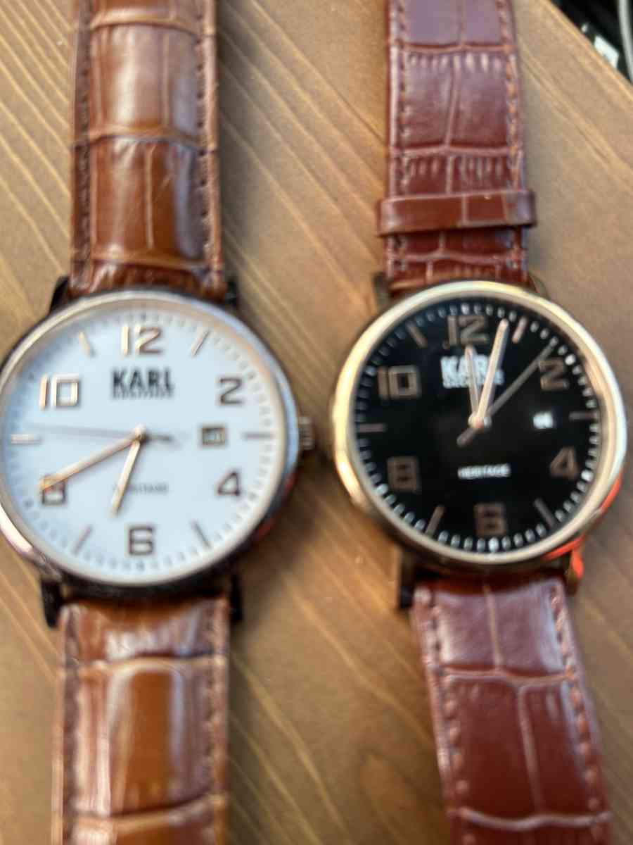 2  KARL BREITNER HERITAGE STAINLESS STEEL WATCHWATCHES NEED - Hackensack, New Jersey - FleaMarketBay