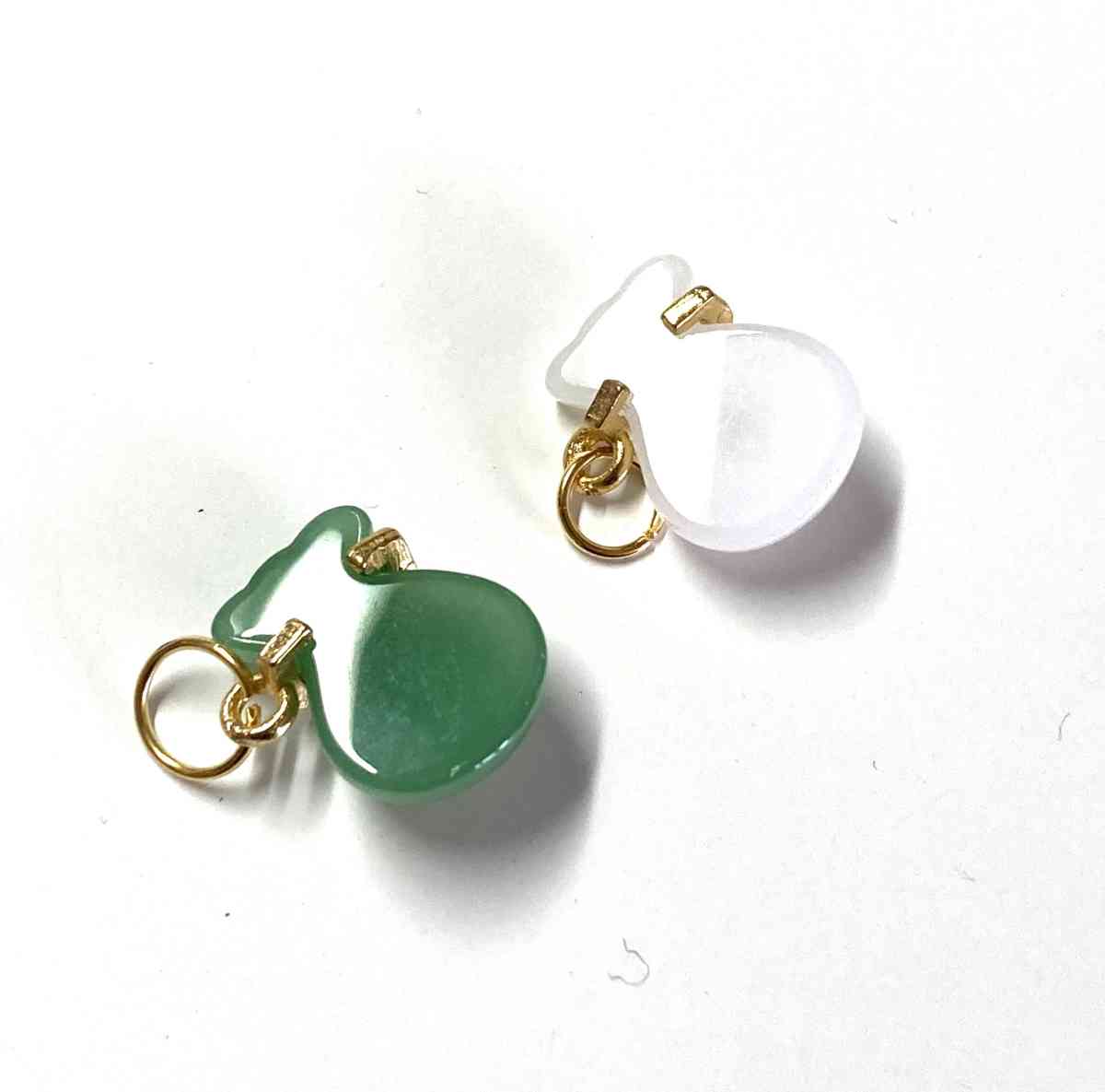 2pcs Jade Jadeite Money Pocket Pendant Necklace