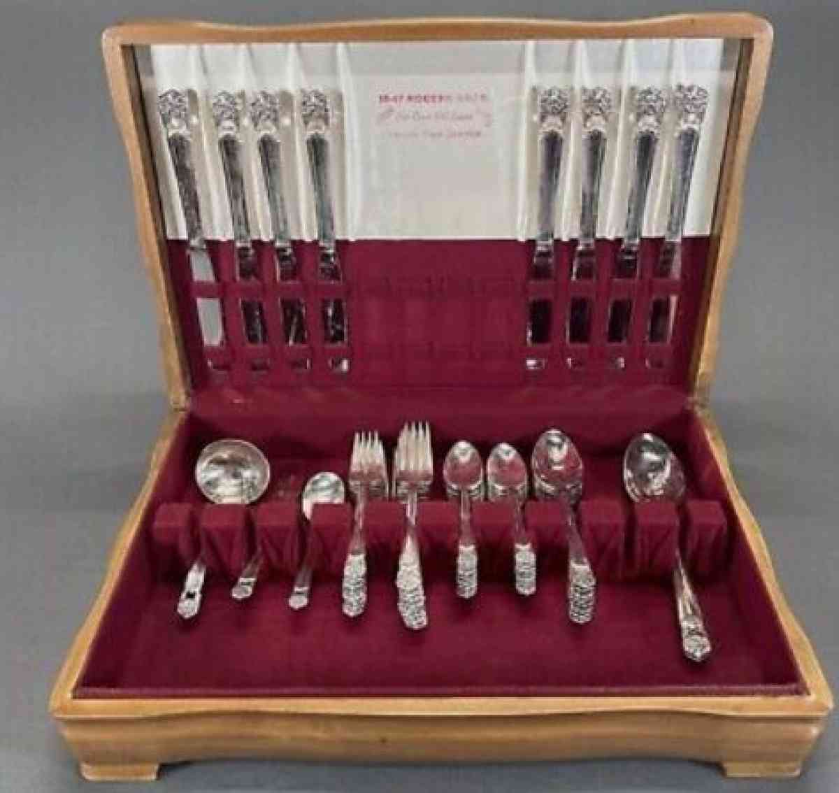 two box sets of steeling silver silverware vintage