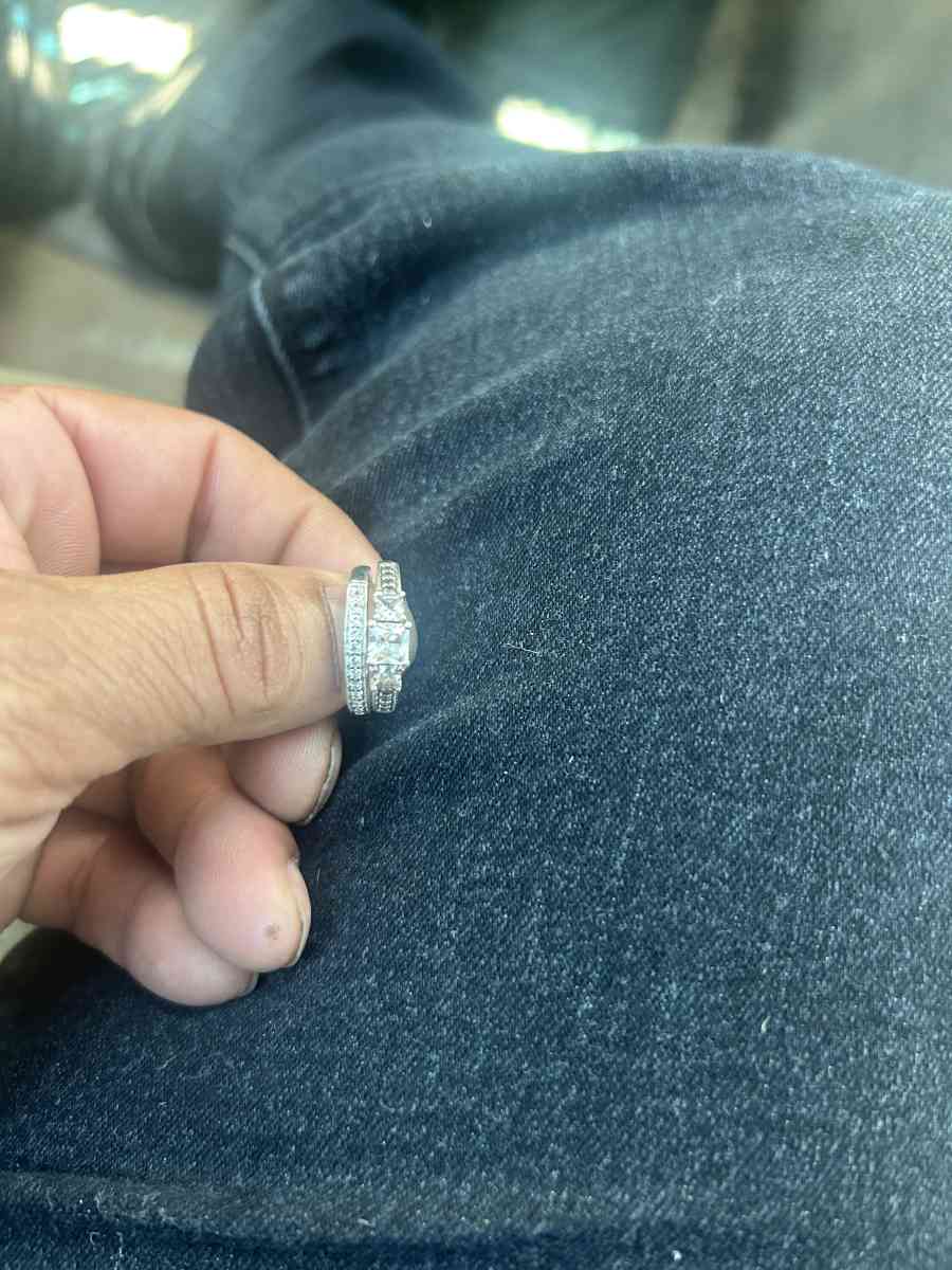 PrincessCut White LabCreated Sapphire Three Stone VintageSty