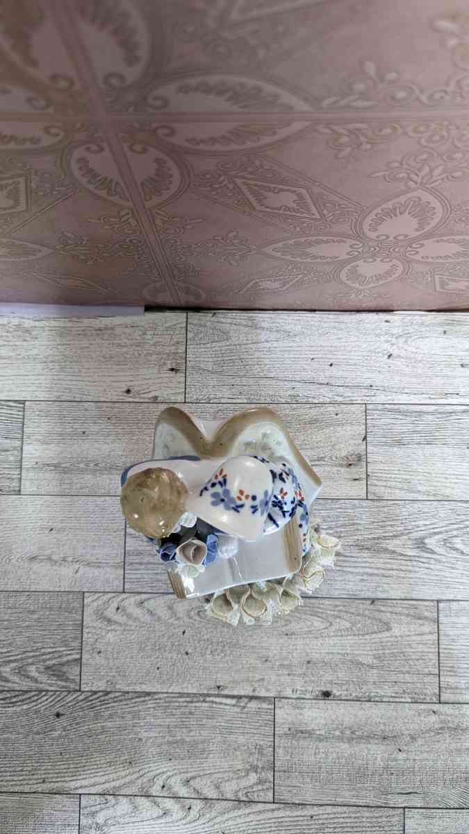 Antique Boy and Girl Reading a Large Bible Book