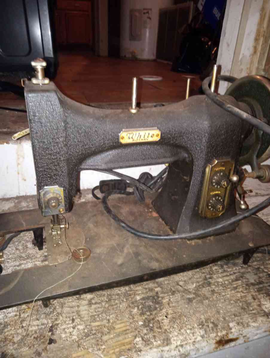 white sewing machine