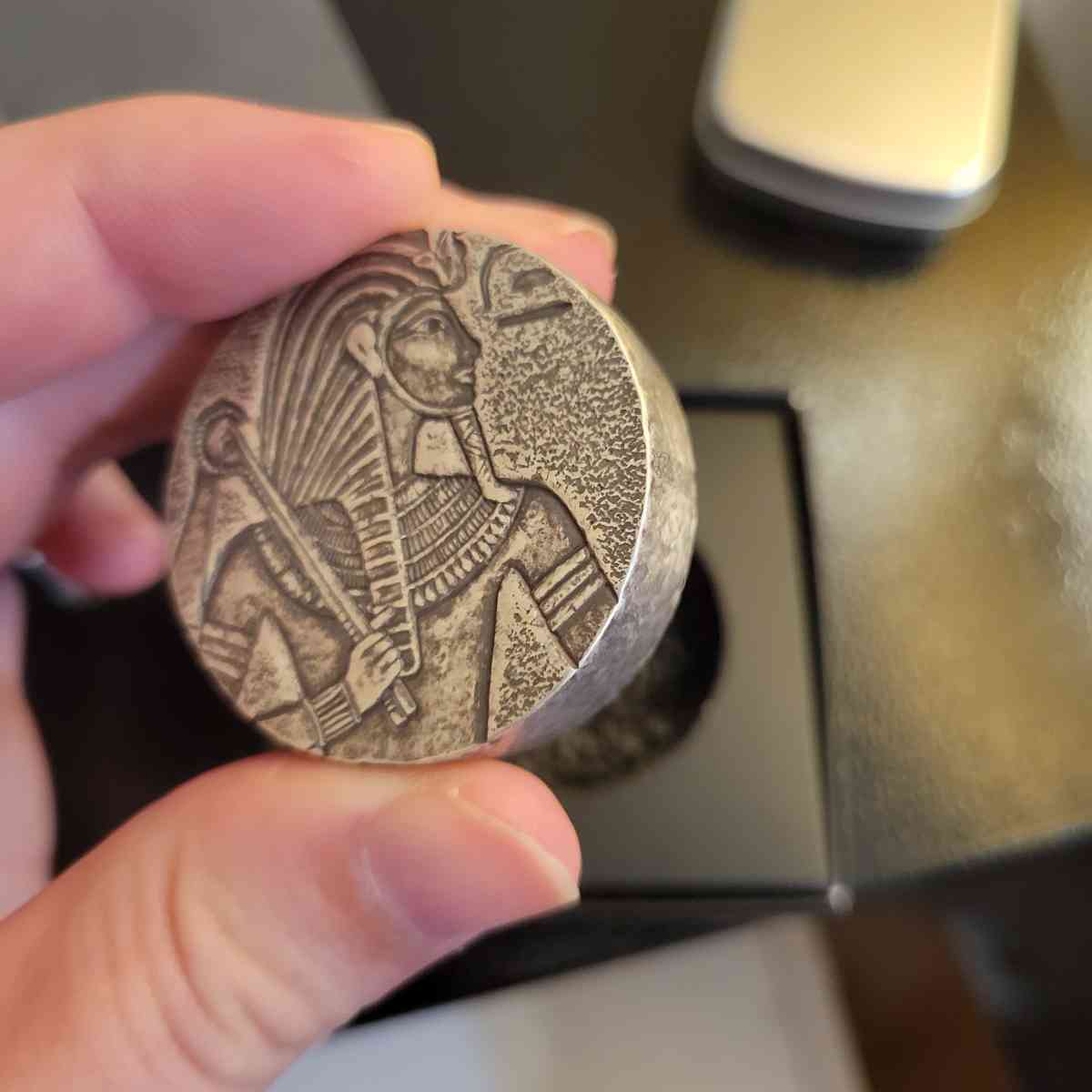 5 oz Egyptian series king tutt 999 silver coin