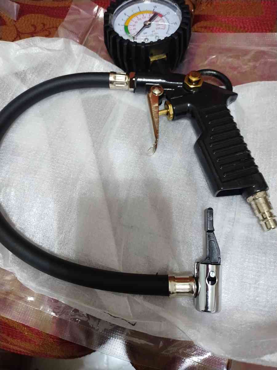 rubber house tire inflator gauge