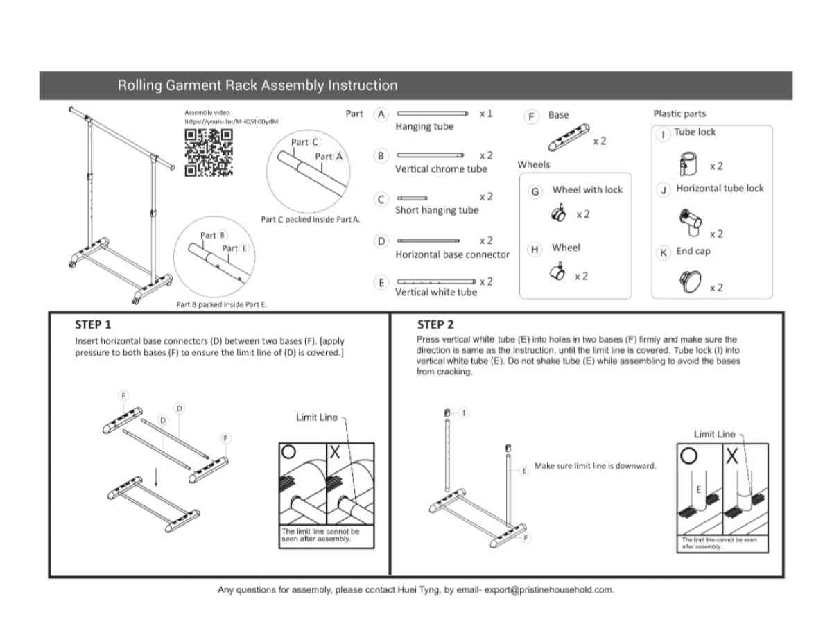 2 White Rolling Racks