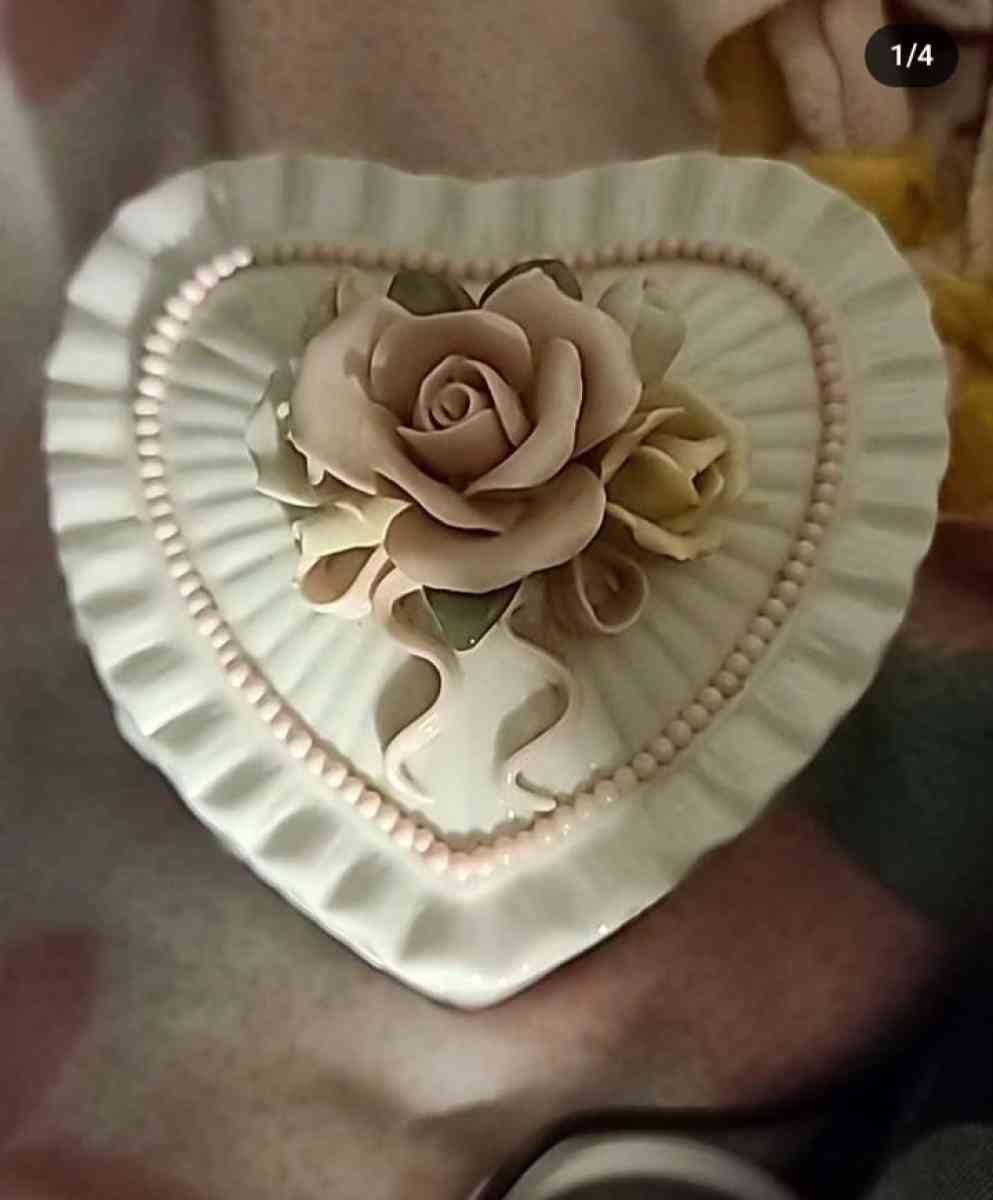 flower ceramic jewlery box