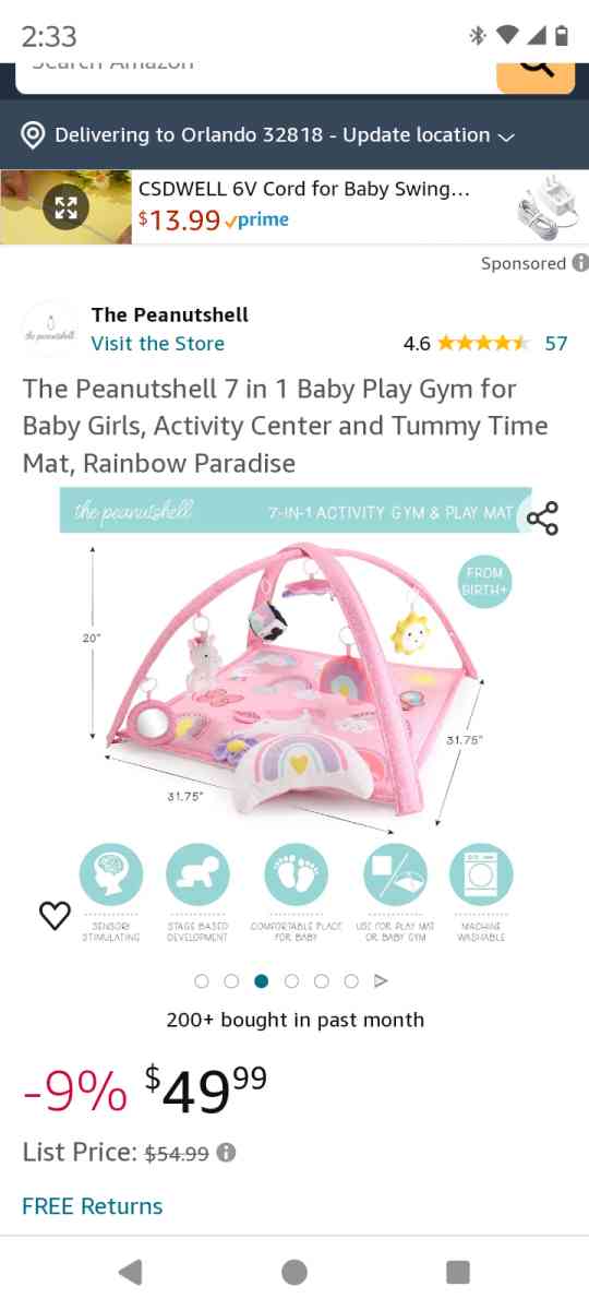 7 in 1 activity gym and play mat