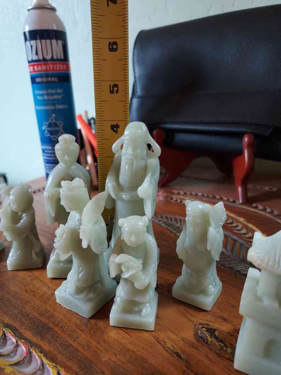 Chess pieces 32 soapstone handcrafted OLD PAMPERED - Albuquerque, New Mexico - FleaMarketBay