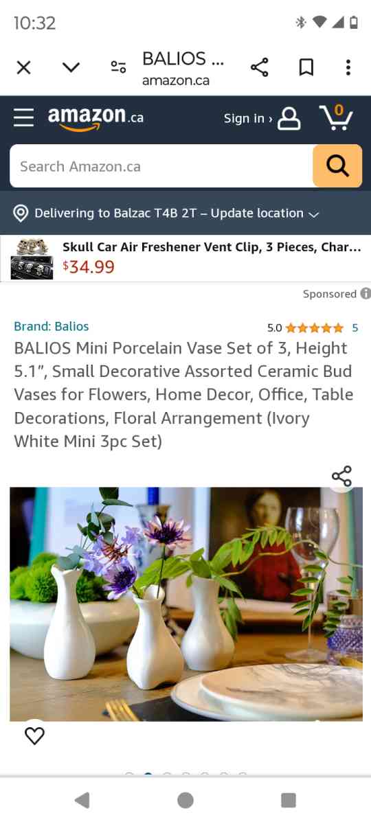 mini porcelain vase set of 3