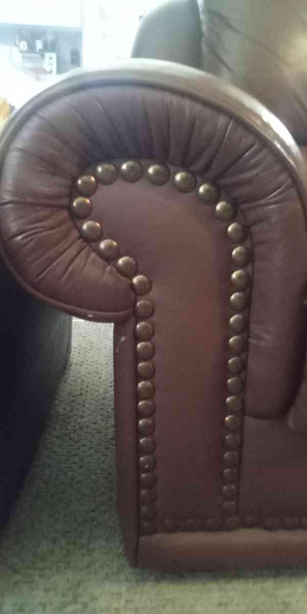 Leather Couch and Loveseat