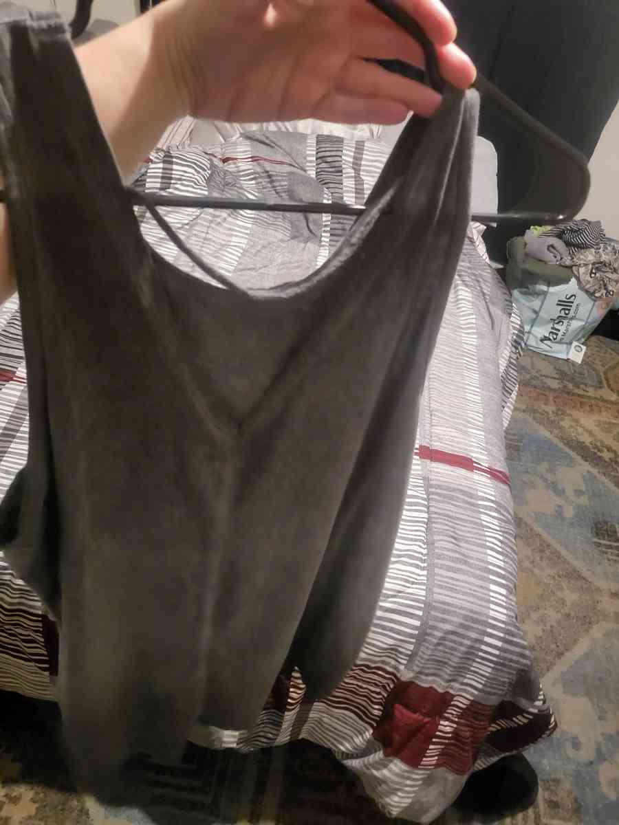 size LG Charcoal Grey Tank Top with light airy fabric