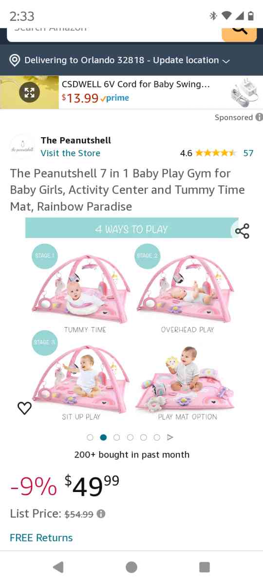 7 in 1 activity gym and play mat