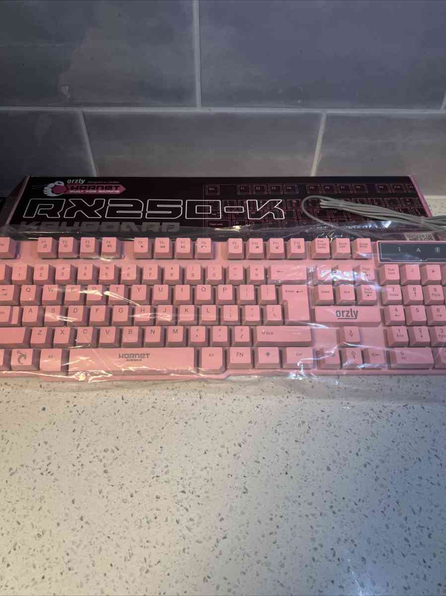 Orzly Hornet RX 250K Pink Gaming Keyboard USB Membrane NEW