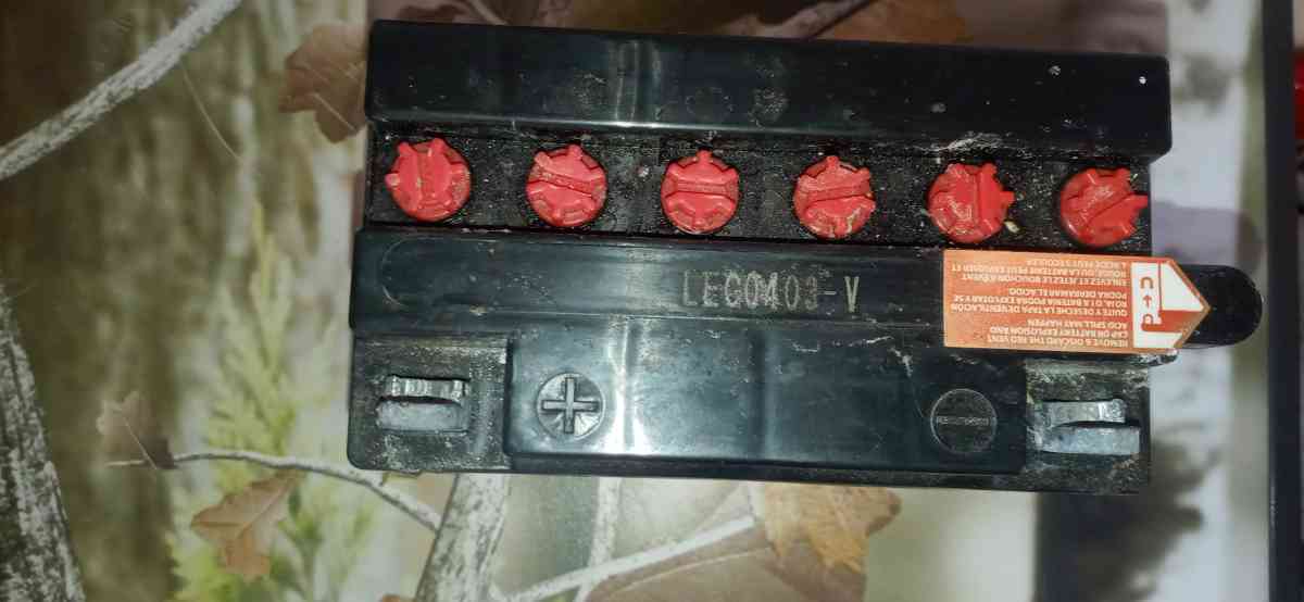 a motorcycle or scooter battery