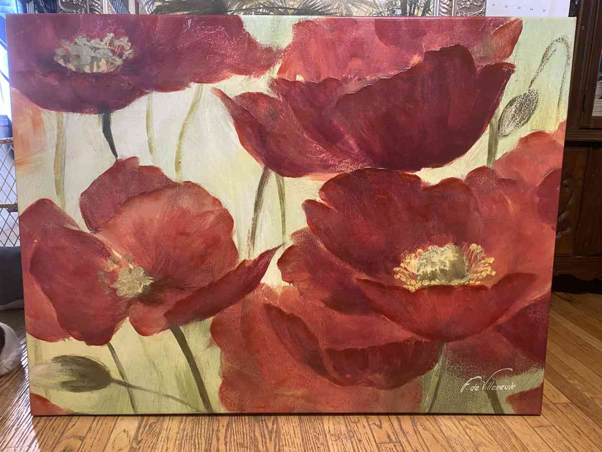 Flower canvas painting