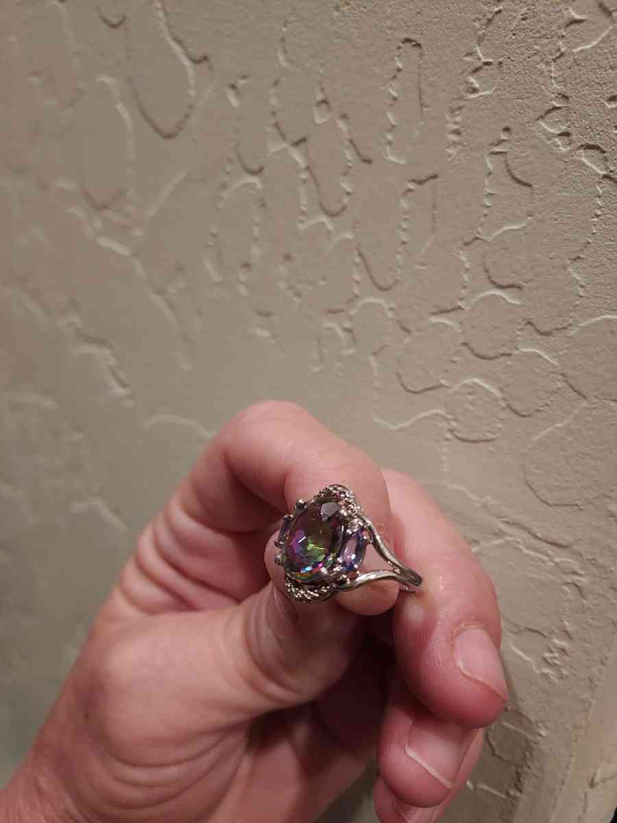 Tanzanite accented mystic topaz 925 silver ring - Albuquerque, New Mexico - FleaMarketBay