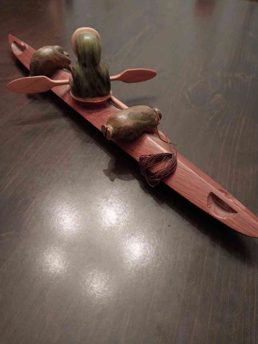 Native Alaskan Artist Carving Stone Wood Robert Johnson - Portland, Oregon - FleaMarketBay