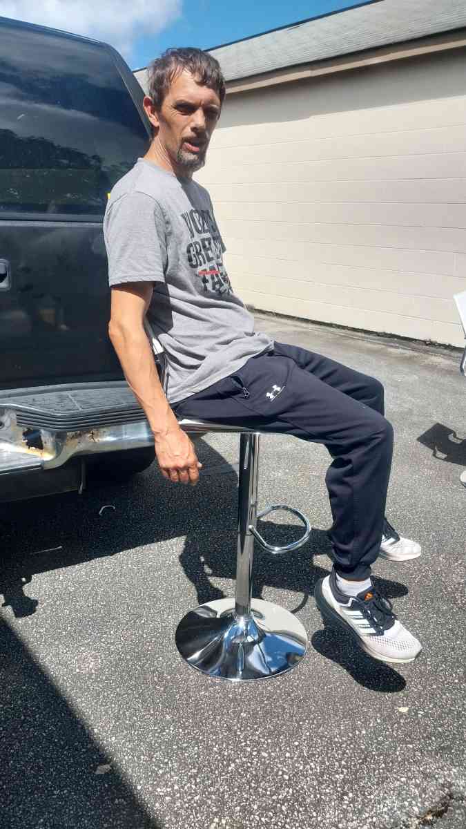 Adjustable White Leather Bar Stools