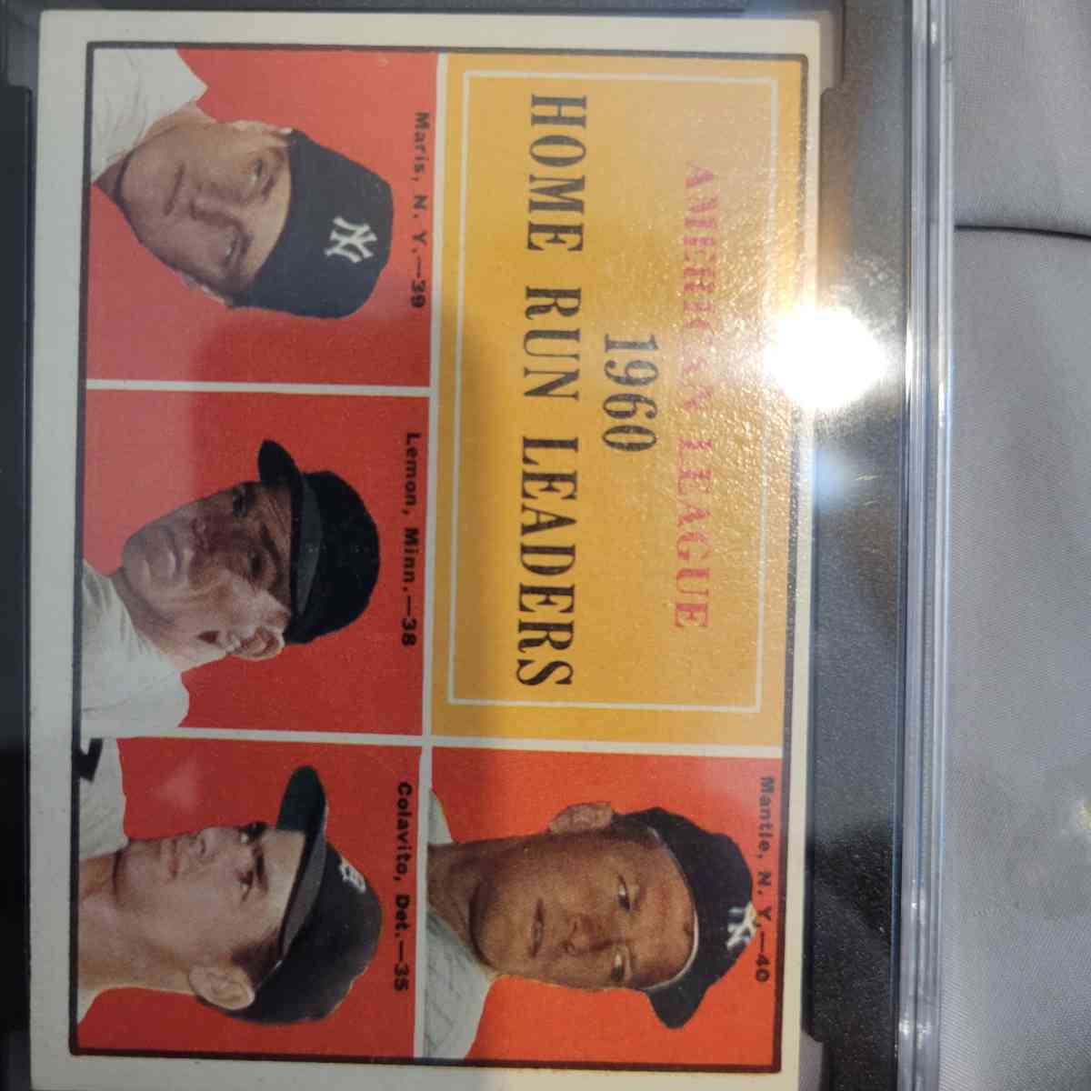 1960 homerun leaders mickey mantle card