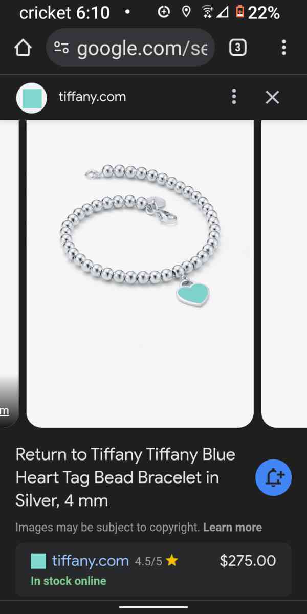 Authentic Tiffany and CO bracelet