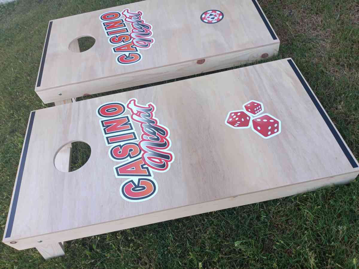 corn hole boards yard game